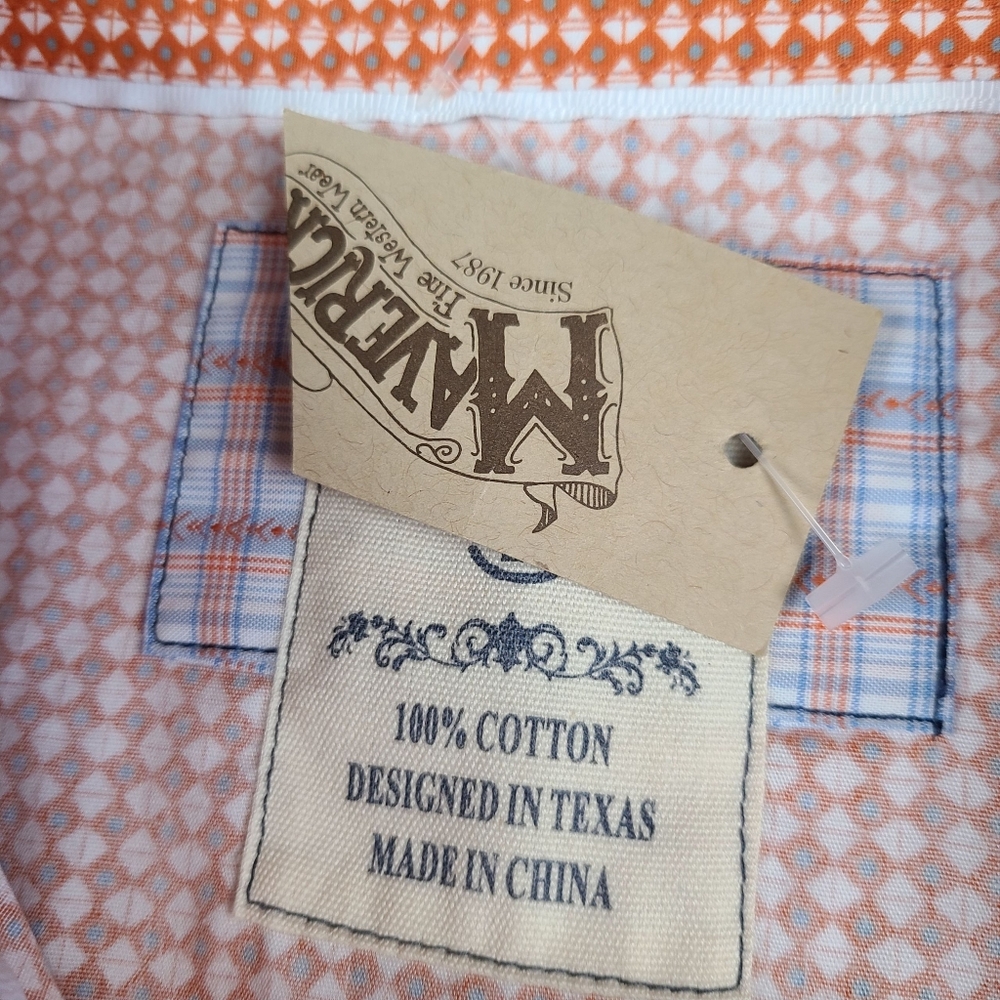 Panhandle Slim Brick Red Patterned Button Down Sh… - image 6